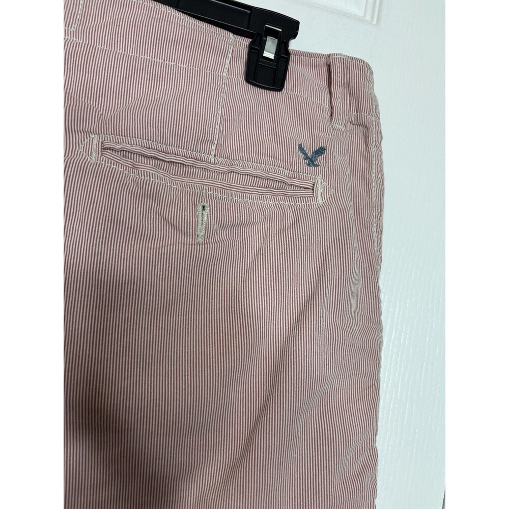 VTG Y2K Size 36 American Eagle Outfitters Red White Striped Shorts Men’s Classic - Picture 3 of 8